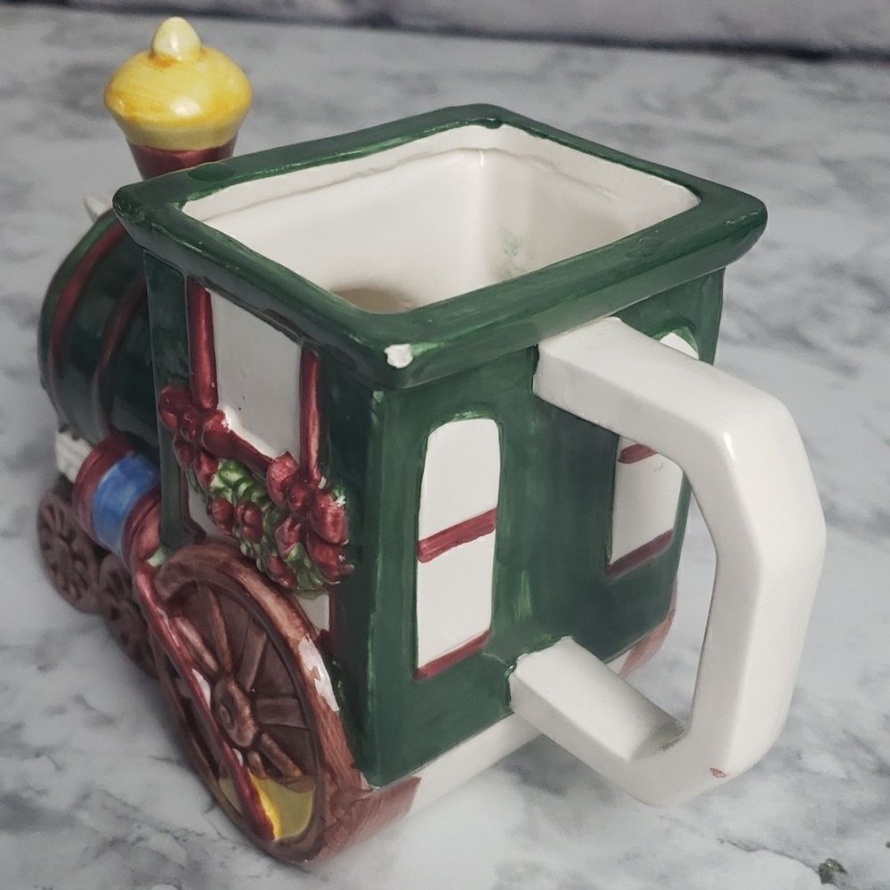 ‎Handpainted Christmas Train Pitcher - Picture 3 of 10